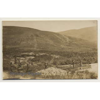 Congo Belge: Indigenous Workers - Rail Or Road Construction Site *1 (Vintage Photo ~1920s/1930s)