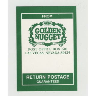 Golden Nugget - Las Vegas, Nevada - USA (Vintage Postal Label)