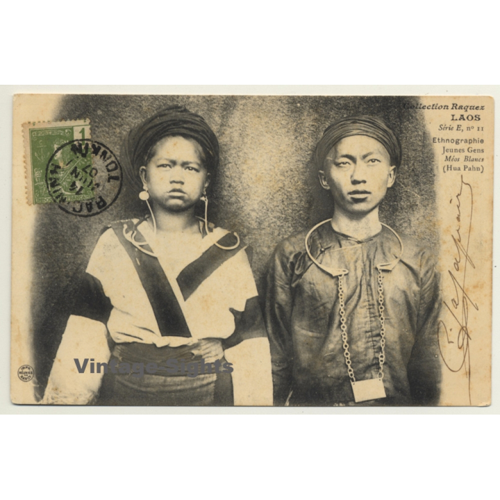 Laos / Indochina: Jeuns Gens - Méos Blans - Hua Pahn (Vintage PC 1907 Ethnic)