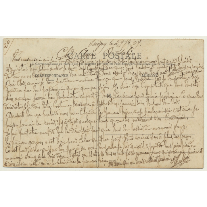 Laos / Indochina: Pilage Du Riz - Khas Kouènes - Pilon à Main (Vintage PC 1909 Ethnic)