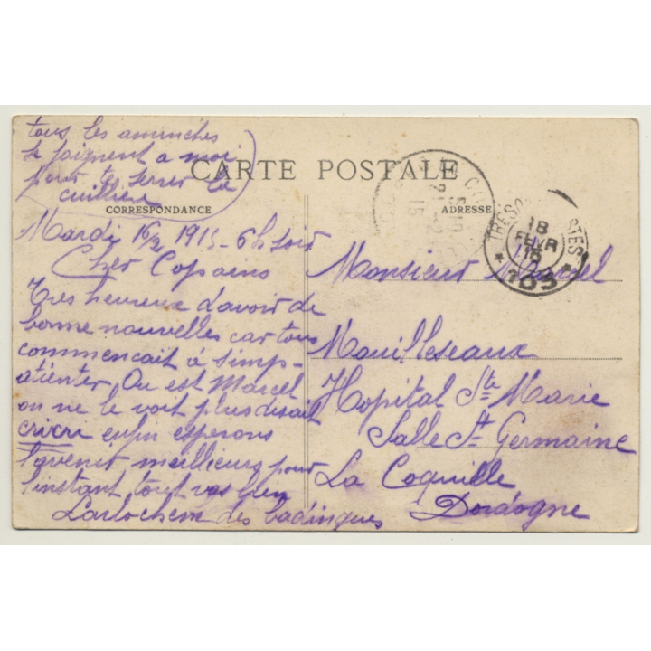 Croquis De Guerre 1914: La Musique Des Tirailleurs Marocains (Vintage PC)