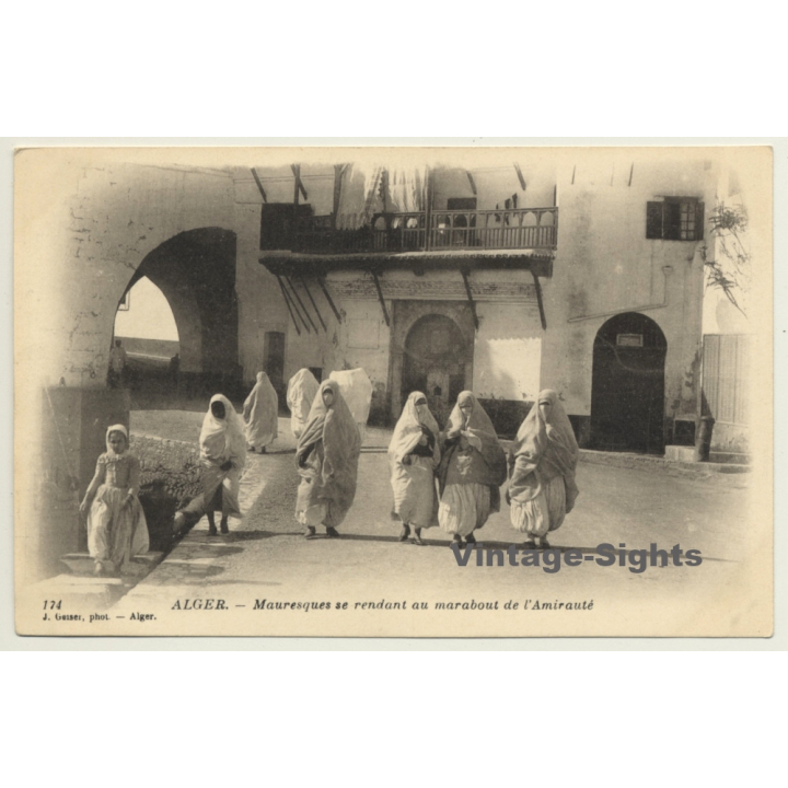 Alger: Mauresques Se Rendant Au Marabout De L'Admirauté (Vintage Postcard)
