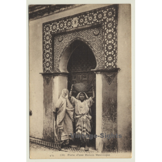 Maghreb: Porte D'Une Maison Mauresque (Vintage Postcard)