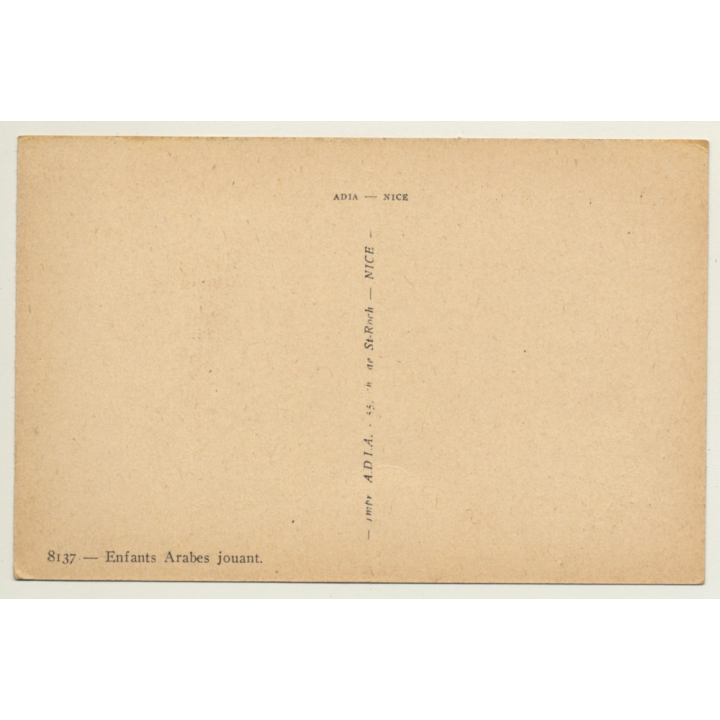 Magrheb: Enfants Arabes Jouant (Vintage Postcard)