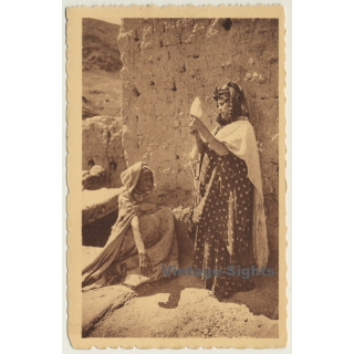 Maghreb: Bou-Saada Ouled Nail Filant La Laine (Vintage PC)