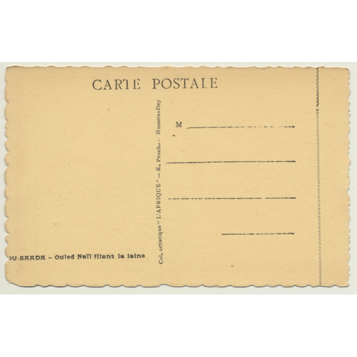 Maghreb: Bou-Saada Ouled Nail Filant La Laine (Vintage PC)