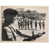 Aden / Yemen: Bikini-Clad Royal Army Corps, Armed Soldier - British Colony  (Vintage Press Photo 1967)