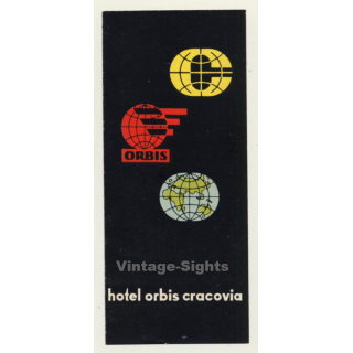 Krakow / Poland: Hotel Orbis Cracovia *2 (Vintage Luggage Label)