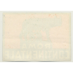 Rome / Italy: Hotel Continentale (Vintage Luggage Label ~1950s)