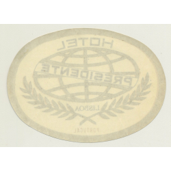 Lisbon - Lisboa / Portugal: Hotel Presidente (Vintage Luggage Label)