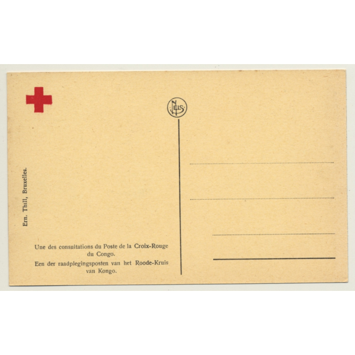 Congo Belge: Red Cross Doctor Examins Native Kids (Vintage PC ~1910s/1920s)