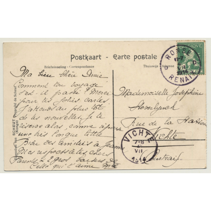 Makanza - New Antwerp / Congo Belge: Mission - Indigenous Kids (Vintage PC 1914)