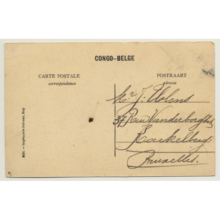 Congo Belge: Habitation à Moliro / Lac Tanganyka (Vintage PC 1912)