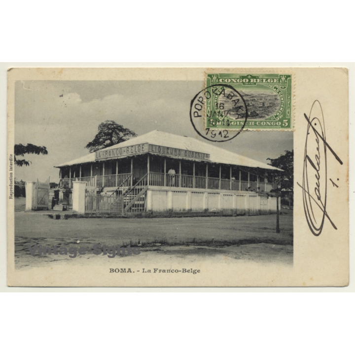 Boma / Congo Belge: La Franco-Belge / Chemin De Fer (Vintage PC 1912)