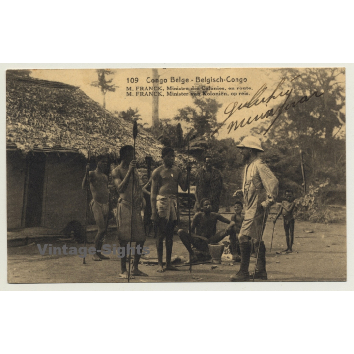 Congo Belge: M. Franck Minister Of Colonies & Natives (Vintage PC ~1910s/1920s)