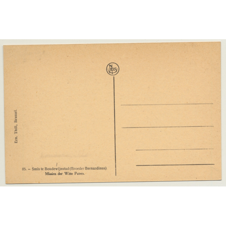 Boudewijnstad - Moba / Congo Belge: Blacksmiths At Work (Vintage PC ~1910s/1920s)