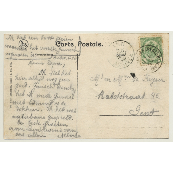 Haute Uele / Congo Belge: Éléphants Du Poste De Api Au Bain (Vintage PC 1909)