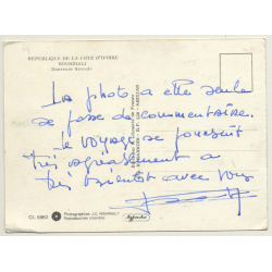 Ivory Coast: Topless Sénoufo Dancer - Blonde Braids / Ethno (Vintage RPPC)
