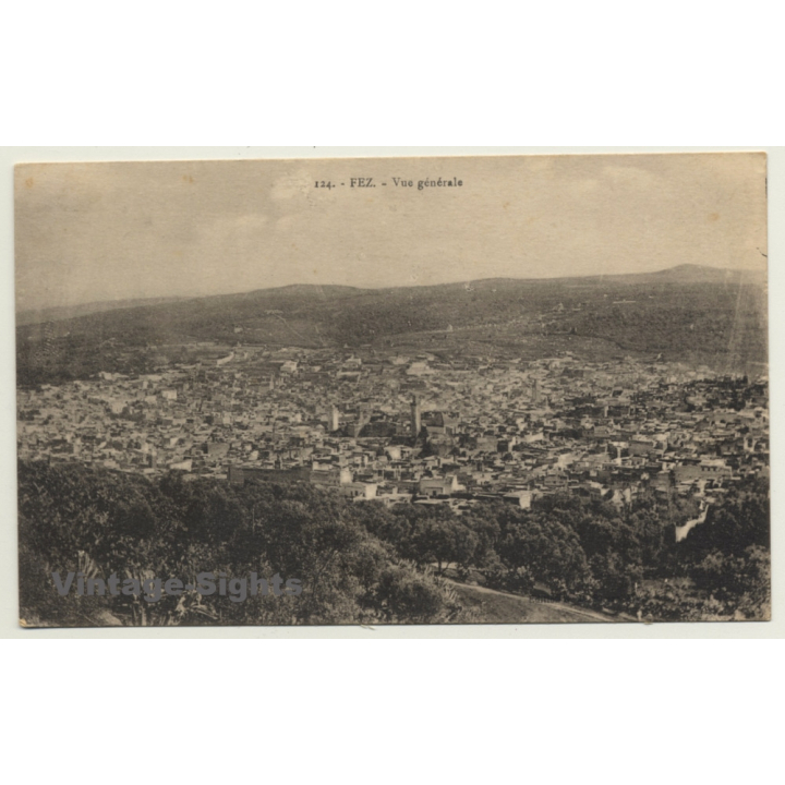 Fez / Morocco: View Over Town / Vue Générale (Vintage PC 1926)