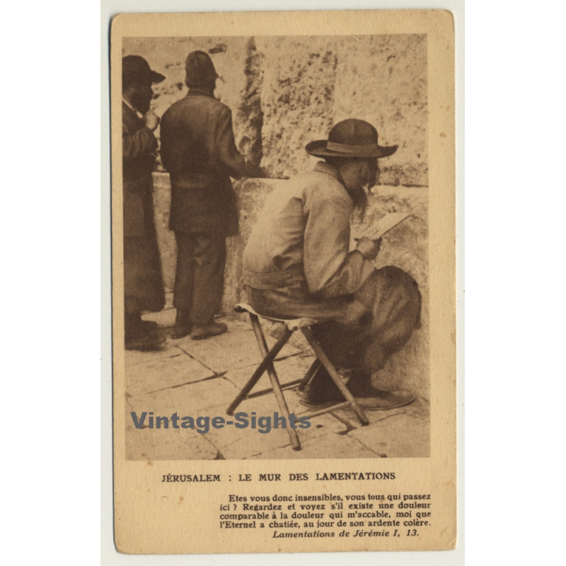 Jerusalem / Israel: Le Mur Des Lamentations / Wailing Wall (Vintage PC)