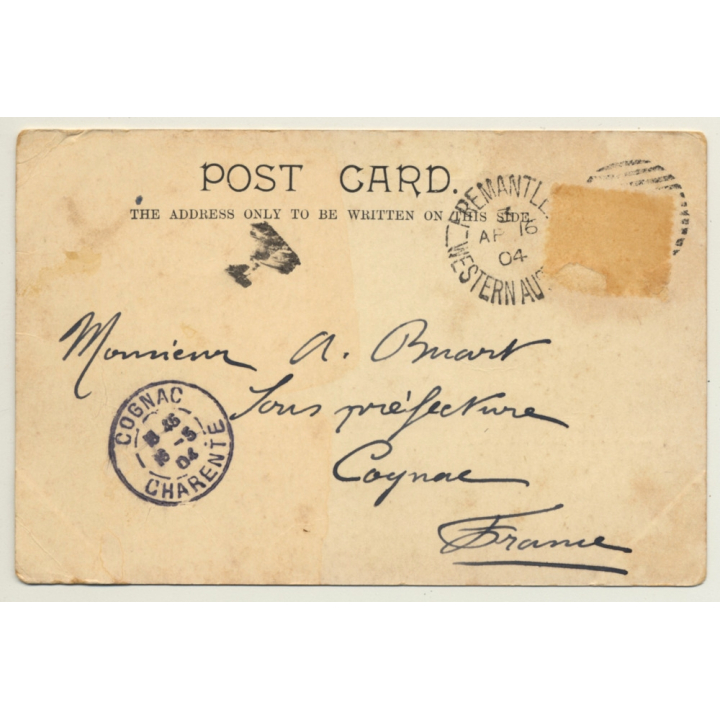 Australia: Part Panorama Of Fremantle / High Street (Vintage PC 1904)