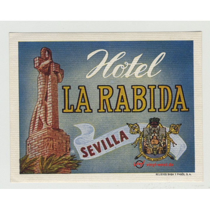 Hotel La Rabida - Sevilla / Spain (Vintage Luggage Label)