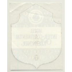 Vienna / Austria: Hotel Inter - Continental *3 (Vintage Self Adhesive Luggage Label / Sticker)
