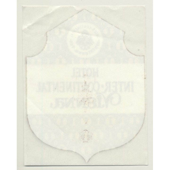 Vienna / Austria: Hotel Inter - Continental *3 (Vintage Self Adhesive Luggage Label / Sticker)