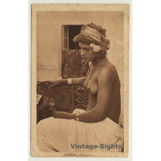 Lehnert & Landrock: Fillette Bédouine / Nude - Ethno (Vintage Postcard ~1910s/1920s)