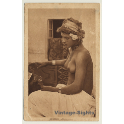 Lehnert & Landrock: Fillette Bédouine / Nude - Ethno (Vintage Postcard ~1910s/1920s)