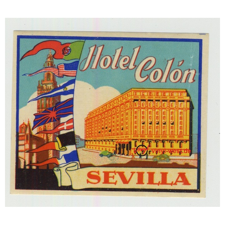 Hotel Colón - Sevilla / Spain (Vintage Luggage Label)
