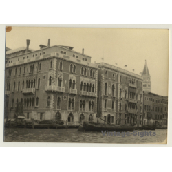 Venice / Italy: Bauer Palazzo - Gran Canale (Vintage RPPC ~1940s)