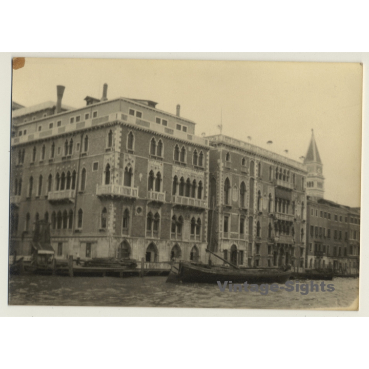 Venice / Italy: Bauer Palazzo - Gran Canale (Vintage RPPC ~1940s)