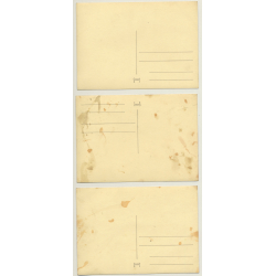 Views Of Italian Town / Birraria - Bar (Lot Of 3 Vintage RPPC's ~1940s)