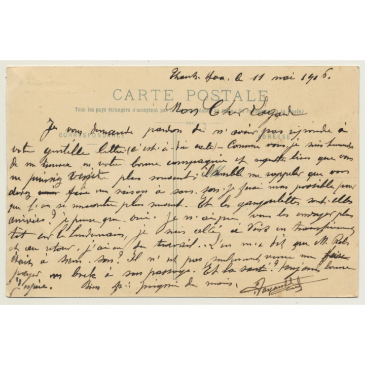 Laos / Indochine: Sur Le Mékong - Pirogues (Vintage PC 1906 Ethnic)