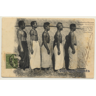 Laos: Groupe De Khas Kmous (Hua Phan) (Vintage PC 1907 Ethnic)