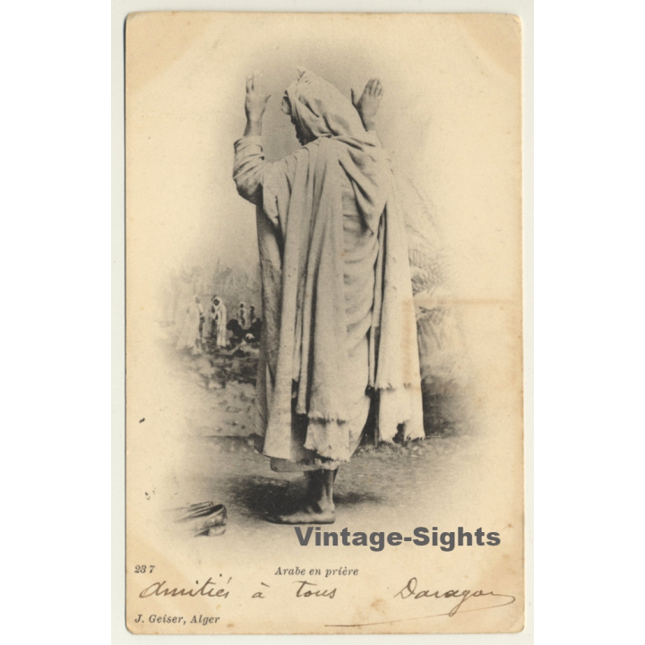 Algeria: Arabe En Prière / Praying Arab (Vintage PC 1903 Ethnic)
