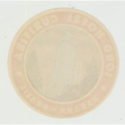 Lord Hotel Curitiba - Parana / Brazil (Vintage Luggage Label)
