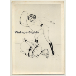 French BDSM Drawings *3 / Bondage - Whip (Vintage Photo ~1930s)