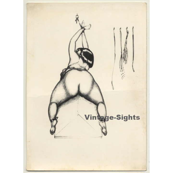 French BDSM Drawings *5 / Spanking Horse (Vintage Photo ~1930s)