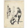 French BDSM Drawings *7 / Domina - Stake (Vintage Photo ~1930s)