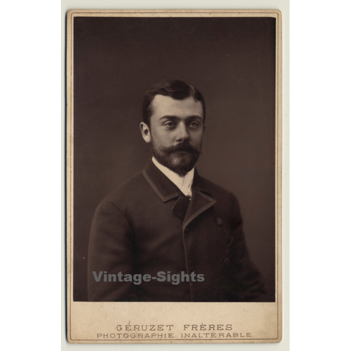 Géruzet Frères / Bruxelles: Portrait L. Weislenbruch / Beard (Vintage Cabinet Card ~1870s)