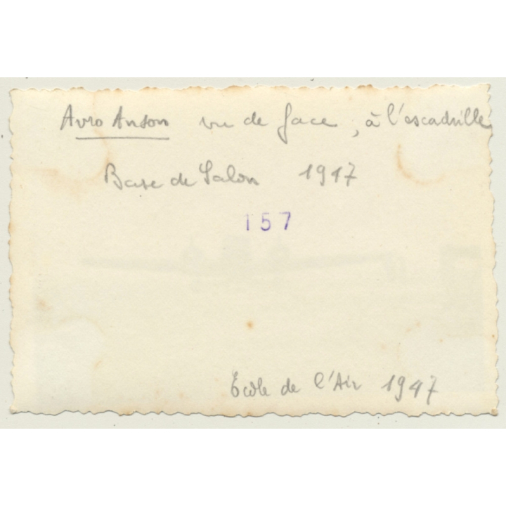 Salon-de-Provence: Avro Anson - École De L'Air - Base De Salon (Vintage Photo 1947)