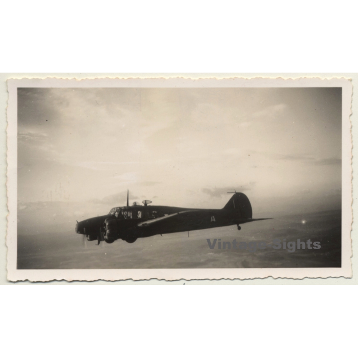 Salon-de-Provence: Avro Anson En Plein Vol *4 - École De L'Air (Vintage Photo 1947)