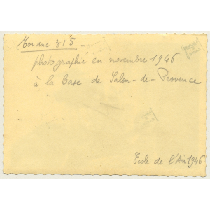 Salon-De-Provence: Morane Saulnier 315 - École De L'Air (Vintage Photo 1946)