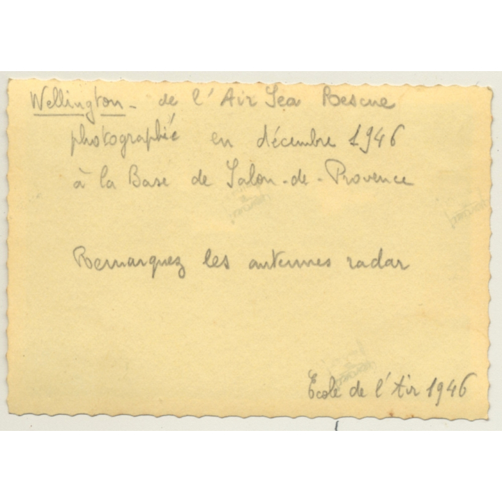 Salon-De-Provence: Vickers Wellington *2 (Air Sea Rescue) - École De L'Air (Vintage Photo 1946)