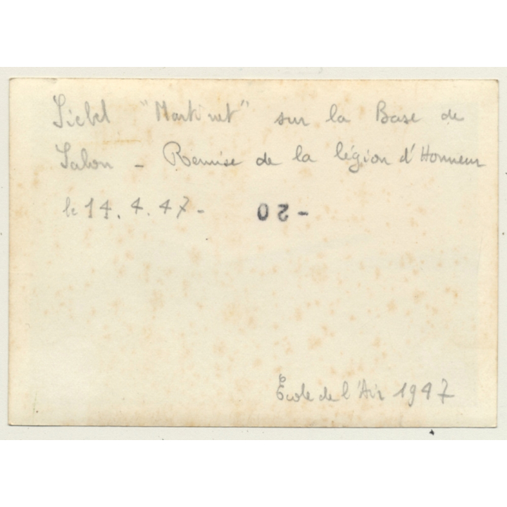 Salon: Siebel SI 204 / Remise De La Légion D'Honeur  (Vintage Photo 1947)