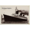 Paquebot Normandie - Départ Pour New York / Steamboat (Vintage RPPC 1937)