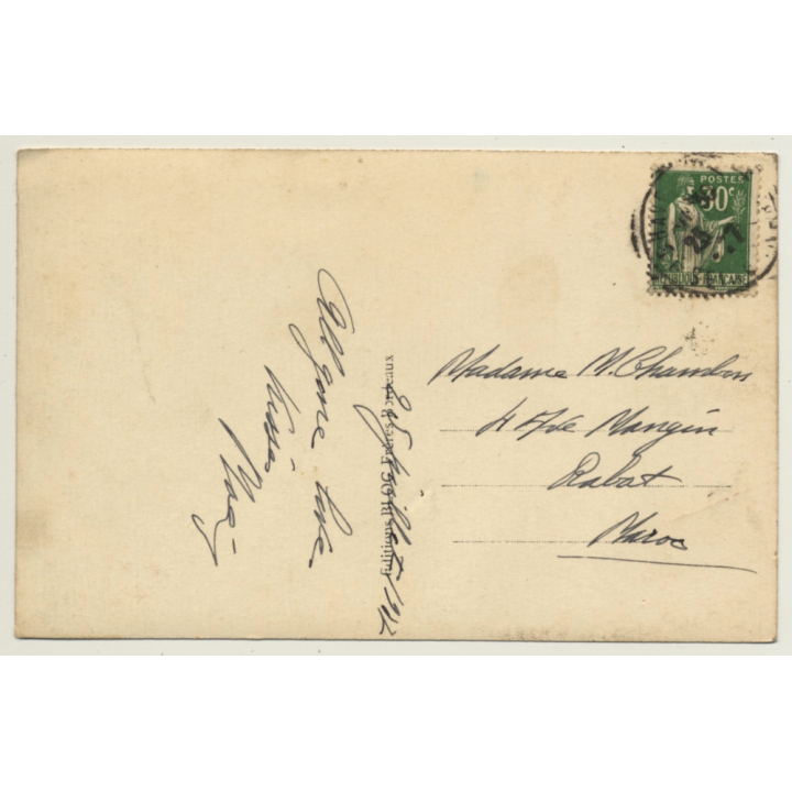 Paquebot Normandie - Départ Pour New York / Steamboat (Vintage RPPC 1937)