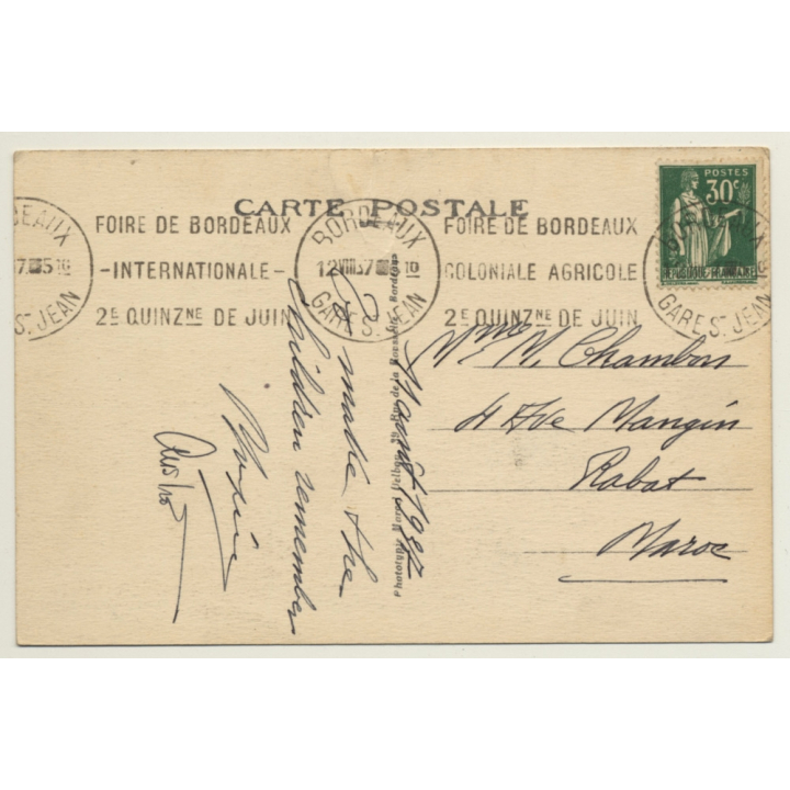 Paquebot Meknès / CGT - Steamboat (Vintage Postcard 1937)